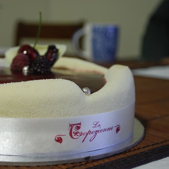Caramel Crunch Cake — vanilla sponge cakes from Butterleaf Bakehouse