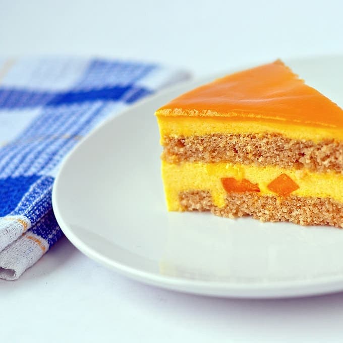 Mango Cake — vanilla sponge cakes from Butterleaf Bakehouse
